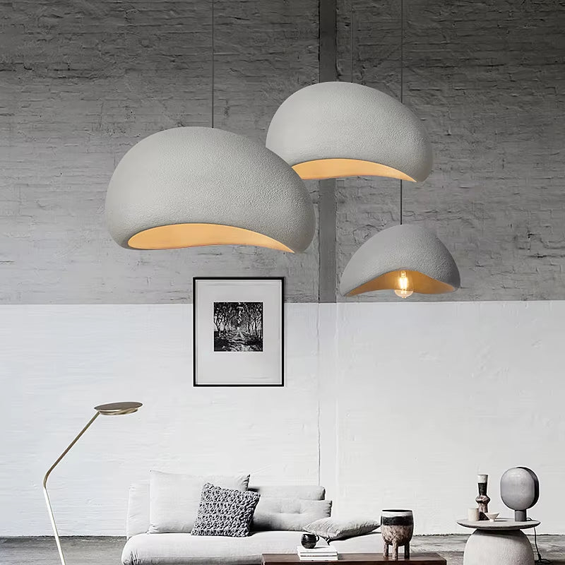 Japanese Wabi Sabi Modern LED Pendant Chandelier for Dining, Living Room, Bedroom, and Bar - E27 Hanging Light Fixture